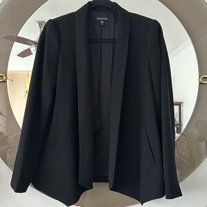 Eileen Fisher Women's Black Blazer Jacket Open Front Size XS